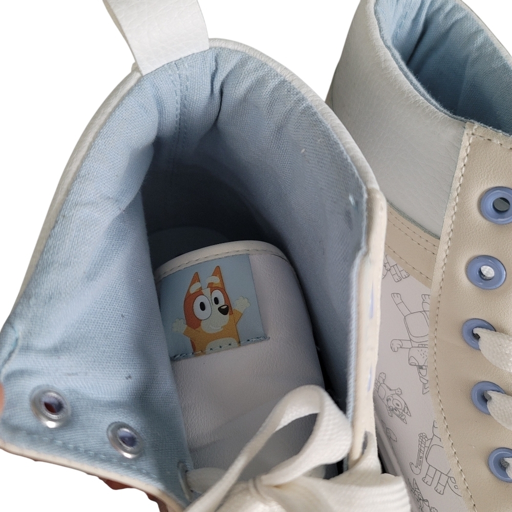 Ground Up Bluey Adult Lace-Up High Top Sneaker Women's Sz 8 - Picture 3 of 9